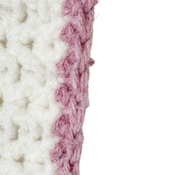 Vintage Handmade Floral Rose Crocheted Motif Granny Square Afghan Blanket 60x40 - Picture 9 of 13